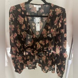 Topshop Floral Blouse